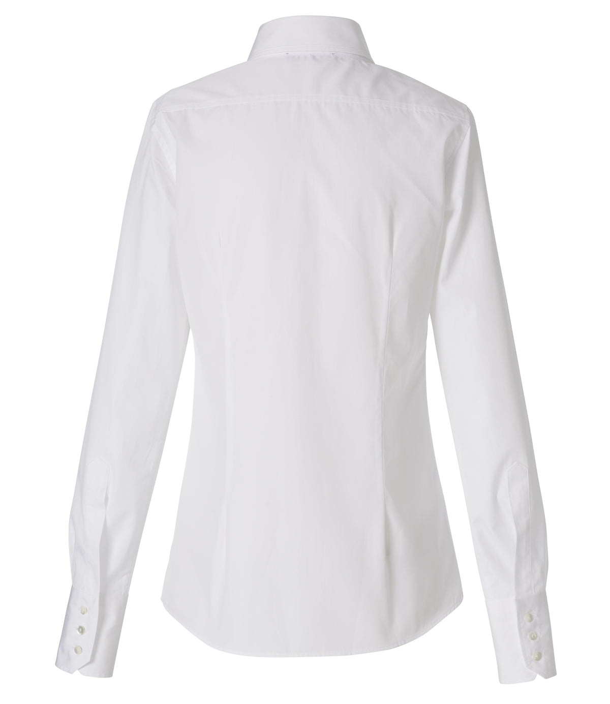 Jean Maroe - Bluse mit Knopfleiste aus Baumwolle, tailliert in weiß