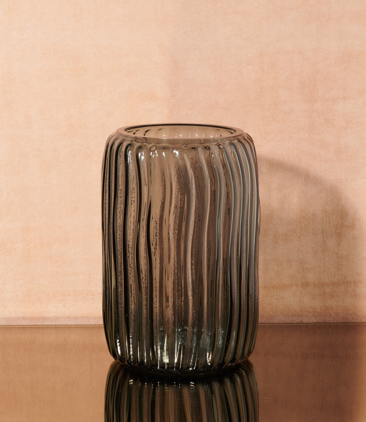 EDG - Vase aus Glas grau
