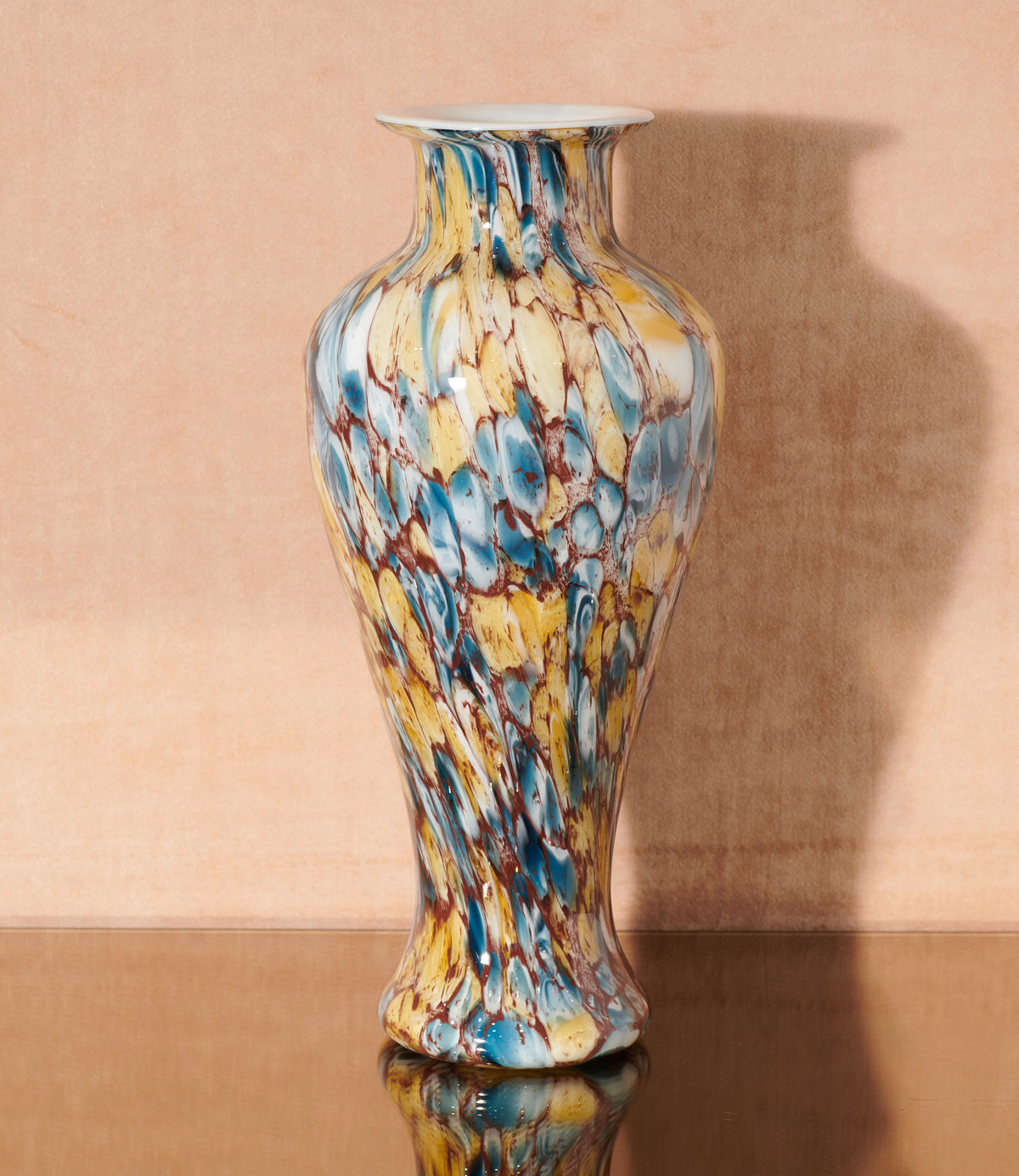 EDG - Vase in buntem Wabenmuster