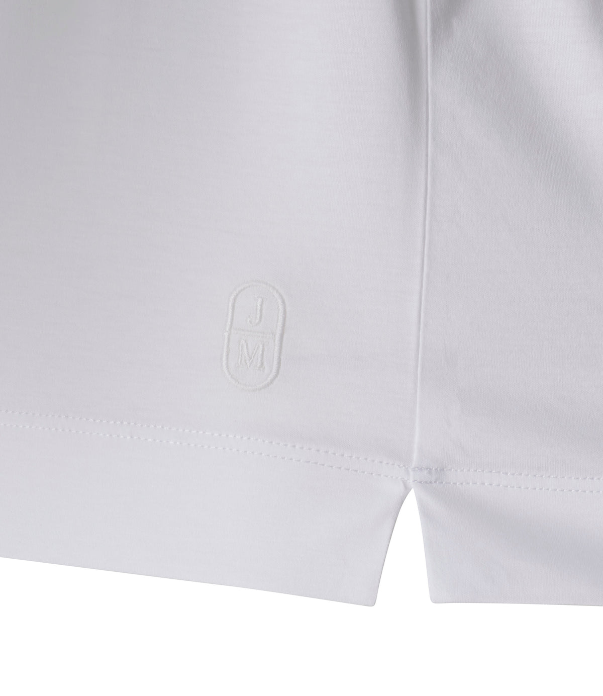 Jean Maroe - T-Shirt V-Ausschnitt weiß Baumwolle